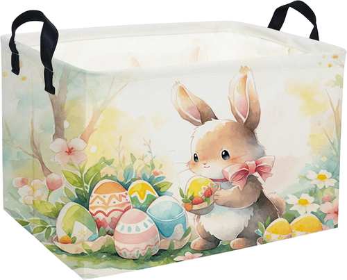 Easter Basket for Kids Gift - Rectangular Toy Storage Basket Organizer Bin Box R - Picture 8 of 12