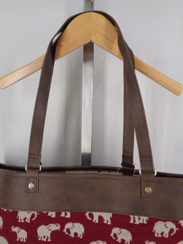 Jewell by Thirty One Elephant Woven Reversible Tote Bag New - Picture 4 of 12