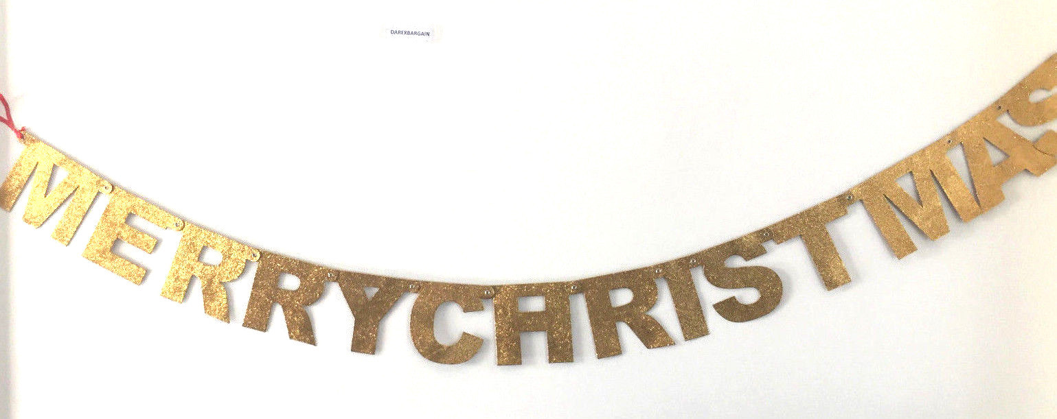 MERRY CHRISTMAS WALL HANGING DECORATION BANNER,GARLAND,BUNTING XMAS