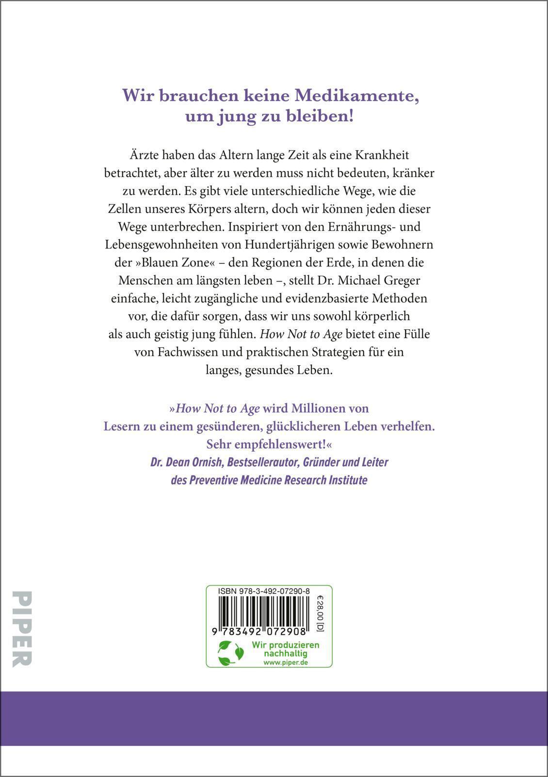 Thumbnail - How Not To Age | Michael Greger | Buch | 736 S. | Deutsch | 2024 |