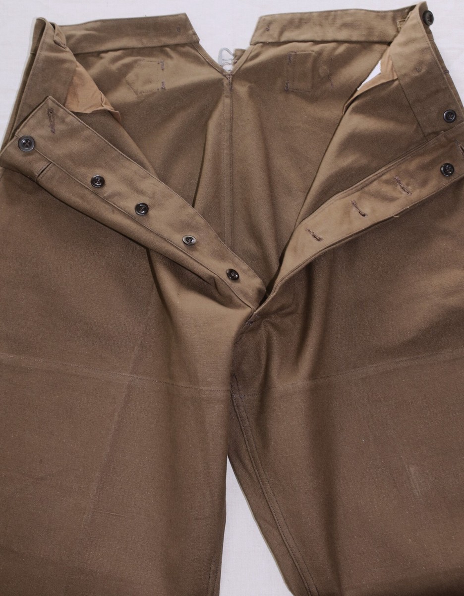 New French 1950s Railway Railroad SNCF Brown Duck Cotton New French 1950s Railway Railroad SNCF Brown Duck Cotton