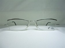 Flair eyeglasses half rim oval Platinum plated frames men women NOS vintage