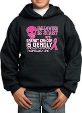 Buy Cool Shirts Kids Breast Cancer Hoodie Halloween Scary