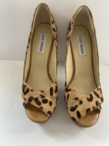 steve madden leopard platform sandals