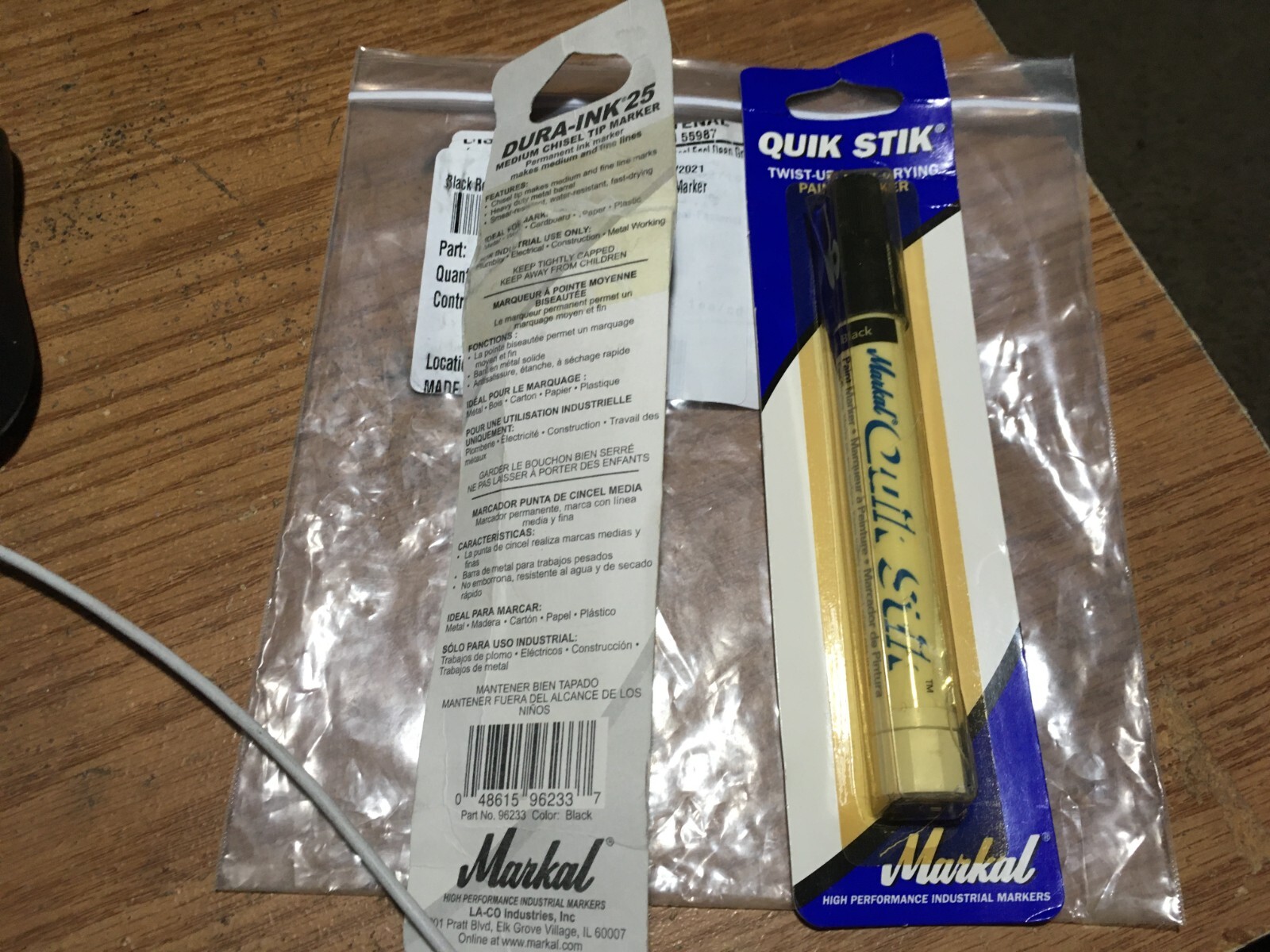 (2) Quik Stik&reg; Black Rounded Tip Twist Up Paint Marker