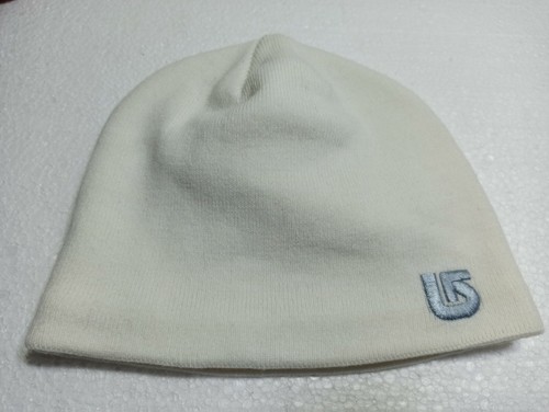 Burton White Beanie Hat One Size OSFM 