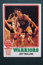 Golden State Warriors Jeff Mullins autographed 1973-74 Topps basketball card----