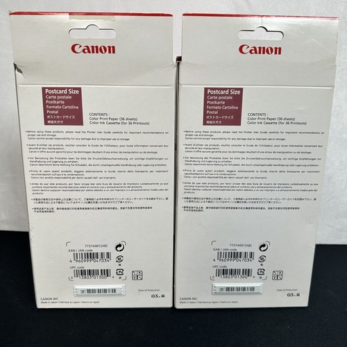 Neu Canon KP-36IP Farbe Tinte/Papier Set 2 Packungen (72 Blatt) CP-100-300 Postkarte Größe - Bild 3 von 8