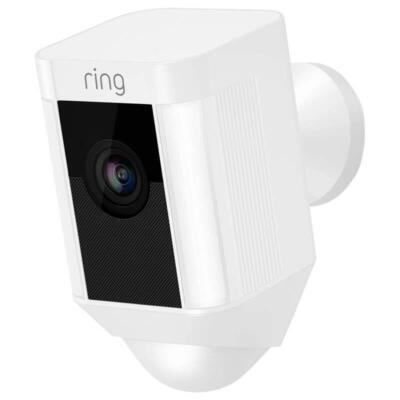 Ring Spotlight kabelgebundene FHD-Überwachungskamera (1080p) - Weiß