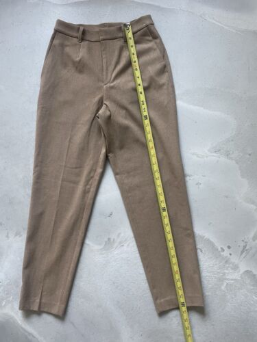 Uniqlo Womens Wool Blend Dress Pants Size XS Camel Straight Leg Flat Front - Picture 2 of 7