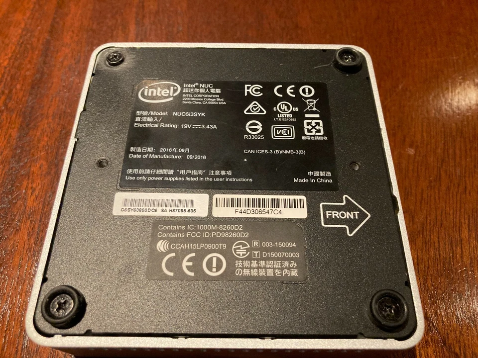 One Defective Intel NUC NUC6i3SYK PCs NO RAM NO SSD NO O/S Does NOT Power ON - Image 4 of 4