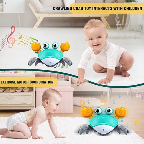 Krabbelnde Krabbe Baby Spielzeug mit Musik LED Kinder Geschenk Musikspielzeug - Bild 7 von 13