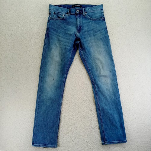 Calvin Klein Jeans Mens 30x32 Straight Cotton Blend Blue Medium Wash