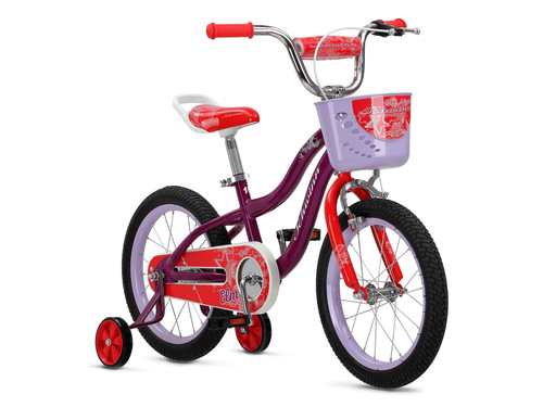 Schwinn Elm 16" Wheel Purple / Red Kids Bike With Stabilisers - Picture 2 of 7