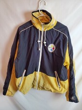 VTG LOGO ATHLETIC Pittsburgh Steelers NFL Windbreaker Jacket with Hood