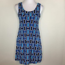 Womens Geometric Mini Dress Size S/M ? Casual Summer Sleeveless No Size Tag