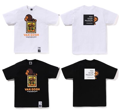 A BATHING APE Men's BAPE x VAN GOGH MUSEUM BABY MILO TEE | eBay