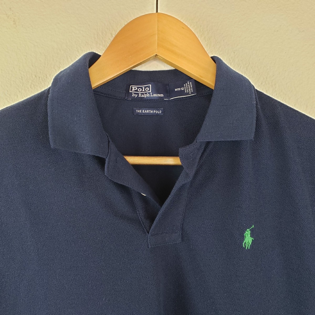 Polo Ralph Lauren The Earth Polo Boy Shirt M 10 12 Blue Short