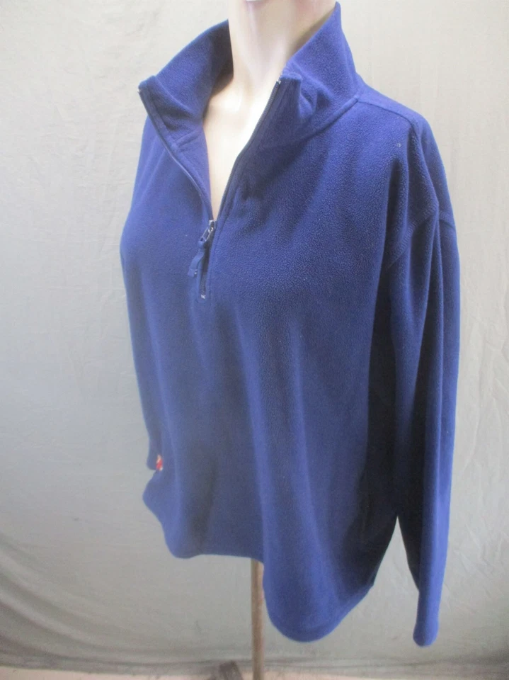 Disney Size XL Mens Navy Long Sleeve Grumpy 1/2 Zip Outdoor Fleece Pullover 331 - Image 3 of 4
