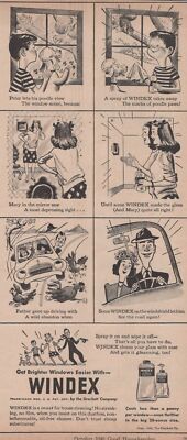 1946 Windex Spray Advertisement Get Brighter Windows Easier