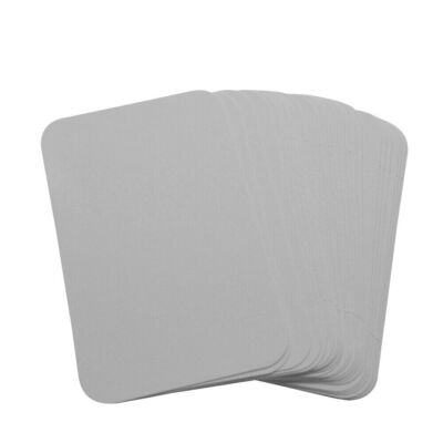 1000 - weiße abgerundete leere Visitenkarten 250 g/m², Stempel, Druck, glatte Karte