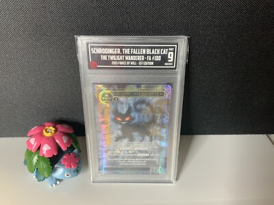 TCCG 9 PSA 9 (eq) Force Of Will Schrodinger, The Fallen Black Cat