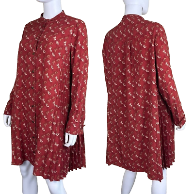 coach red dress Restored Long Shirt Dress With Side Slit