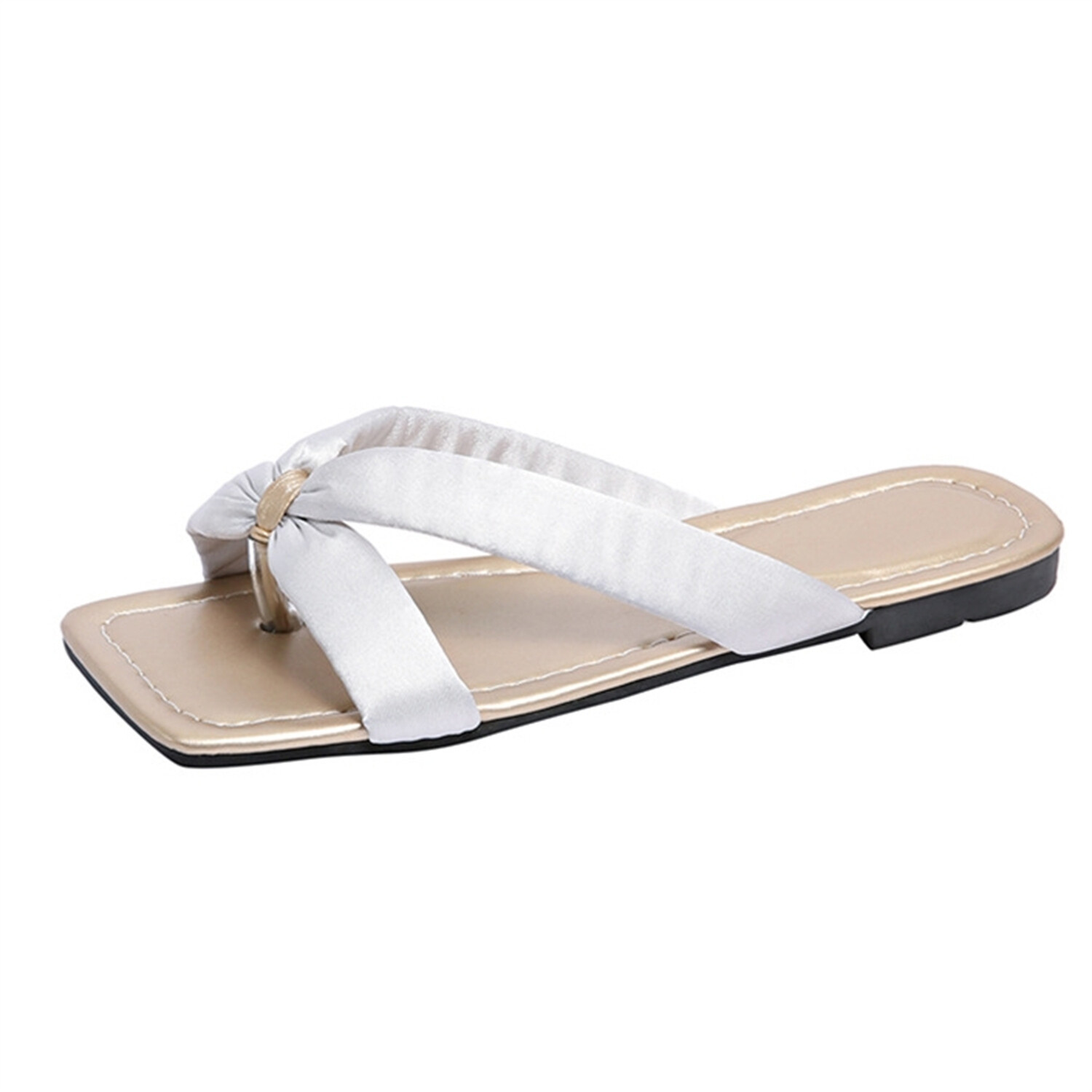 PANTOFOLA D’ORO Infradito donna sandali piatti punta quadrata infradito estivi slip on slide