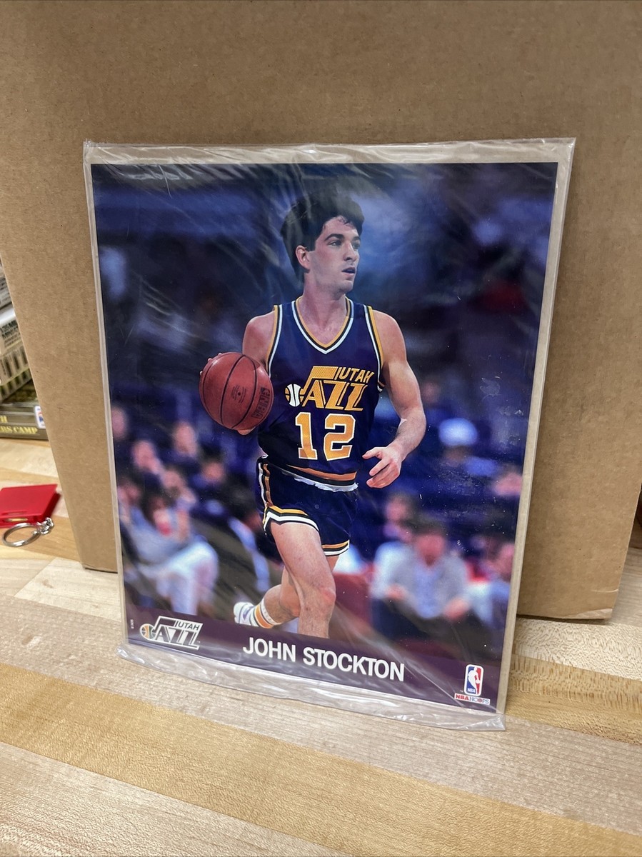 John Stockton 1990-91 NBA Hoops Action Photos Utah Jazz 8x10 Photo