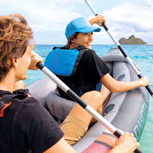 Intex Dakota K2 2 Personen Vinyl aufblasbares Kajak und Zubehör-Kit mit Rudern & Pumpe - Bild 2 von 12