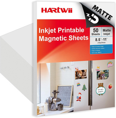 50 Sheets Bulk Printable Magnet Matte Sheets for Inkjet Printer Make Refrigerato