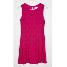Eliza J Dress Size 2 Pink Lace Crochet Sleeveless Cottagecore