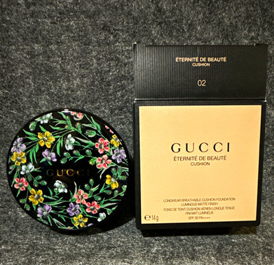 Rare UK Gucci Eternité de Beauté Cushion Foundation Shade 02 SPF 35 PA++++ 14g