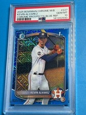 2025 1st Bowman Chrome Mega Kevin Alvarez Blue Ref /150 PSA 10 #227