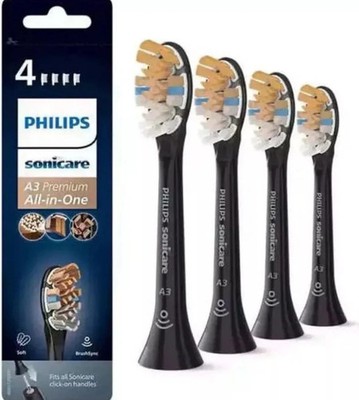 Philips Sonicare A3 Premium All-in-One-Ersatz-Bürstenkopf 8er-Pack Schwarz~