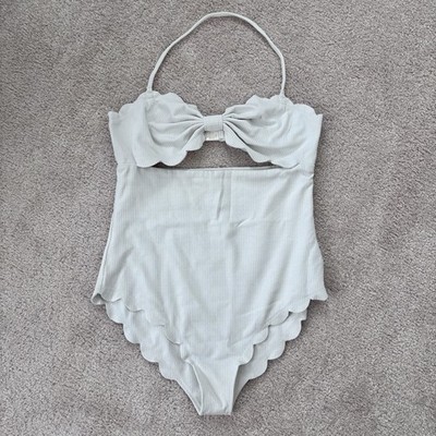 Marysia Swim Antibes Scallop Cutout One Piece Swimsuit Size L