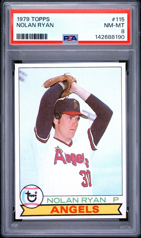 1979 TOPPS #115 NOLAN RYAN PSA 8