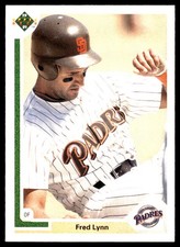 Fred Lynn 1991 Upper Deck #273 Padres MLB READ FREE SHIPPING AutographDen