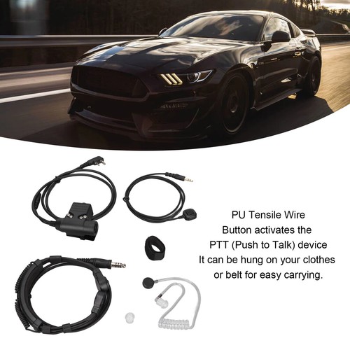U94 Ptt With Finger Mic Ptt 7.1Mm Retractable Throat Control Headset For Ico ND - Zdjęcie 12 z 12