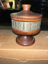 Hardanger Tredesign & Hardanger Sylvplett Viking Heilag Olav Wooden Bowl W/lid