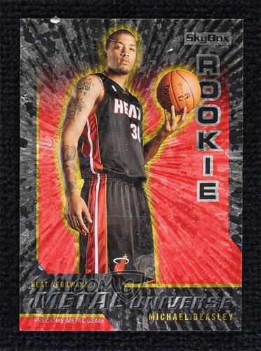 2008-09 Skybox Metal Universe Rookie Red PMG /40 Michael Beasley #72 ...