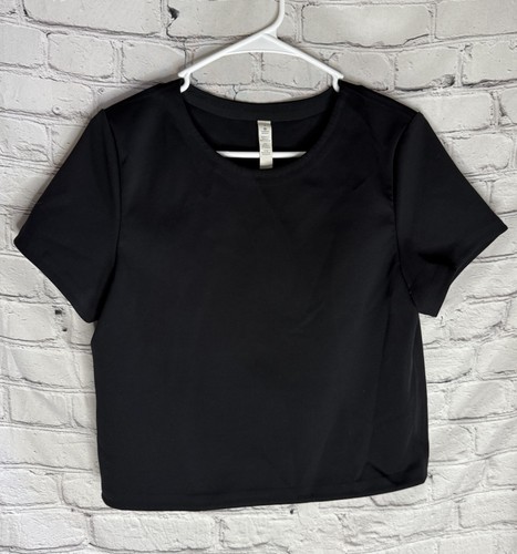 Lululemon Women’s Shaped Short Sleeve Spacer Cropped Length Black Size 6 - Picture 2 of 7