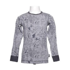 Joha, Langarmshirt, Größe: 134, Grau/Schwarz, Baumwolle/Polyamid/Wolle #Qp6