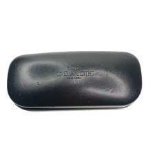 Coach Black Hard Eyeglass Clamshell Sunglasses Protector Logo Gold CASE ONLY