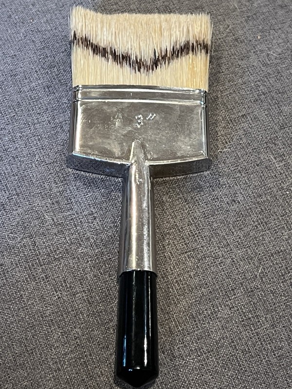 NEW old stock WASH 3" Natural Ox Hair Watercolor Brush