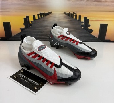 NIKE Vapor Edge Pro 360 Football Cleats White Red Black Grey Men s Size 8