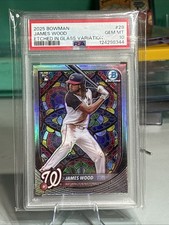 2025 Bowman JAMES WOOD #29 Etched In Glass Variation (RC) PSA 10