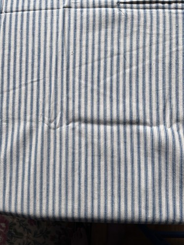 Vintage Inlettstoff blaue Streifen Wiederholung 30”x 90” (2,5 Yd) unbenutzt wie besehen