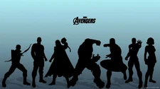 Marvel Minimalism The Avengers Silhouette DisneyWorlds Desk Mat Mouse Pad Gaming