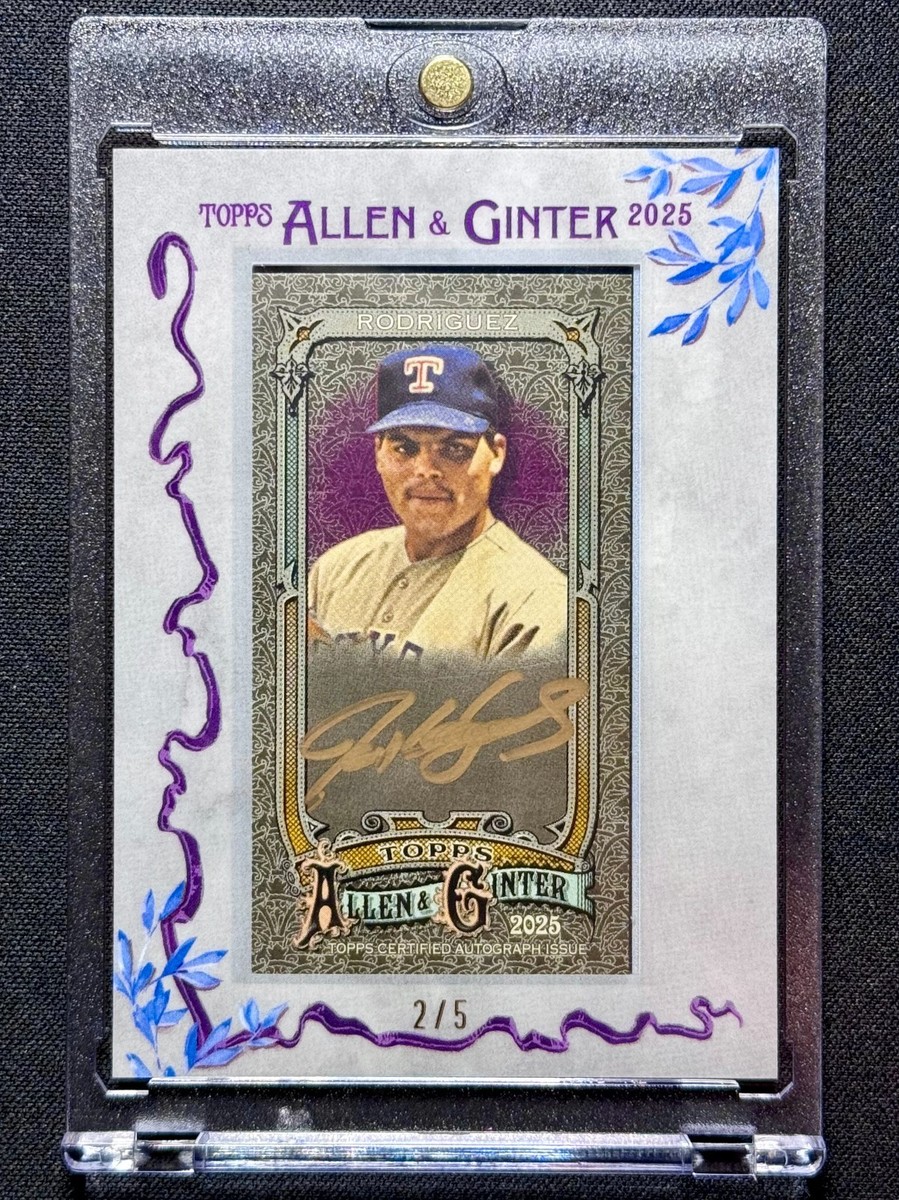ORβIT ユンドン Alter Ego サイン入りトレカ Ivan Rodriguez 2025 Topps Allen & Ginter X #MA-IR Silver Frame